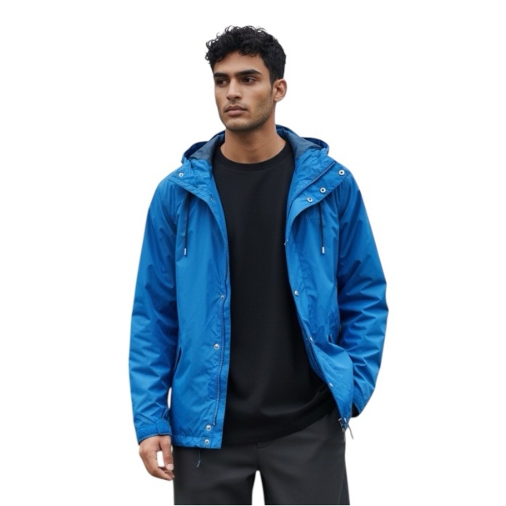 Vintage Campmor Gore-Tex Hooded Blue Rain Jacket - Men’s Size Medium